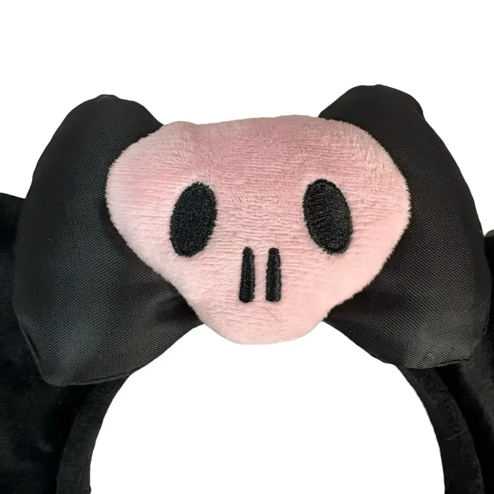 Sanrio Kuromi Puroland Cat Bow Black Plush Headband Cosplay Costume Accessory